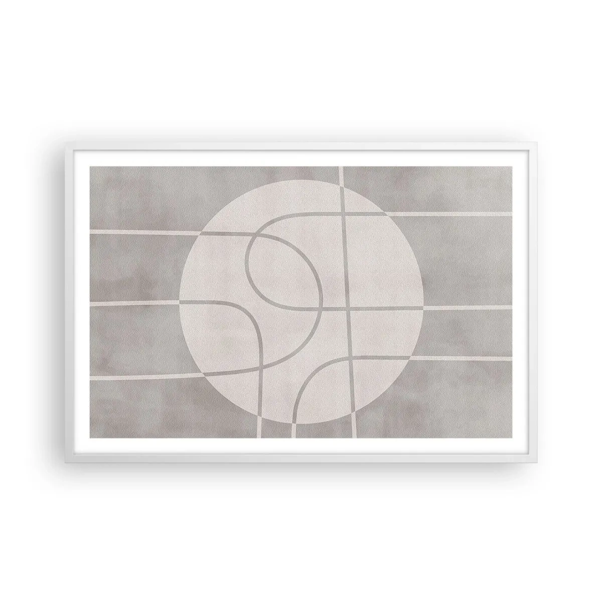 Affisch i vit ram - Cirkulärt och rakt fram - 91x61 cm
