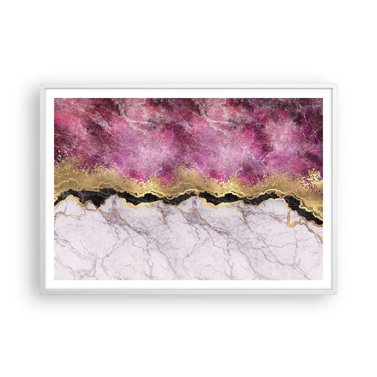 Affisch i vit ram - På gränsen - 100x70 cm