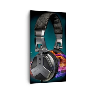 Canvastavla - Bild på duk - I musikens eld - 55x100 cm