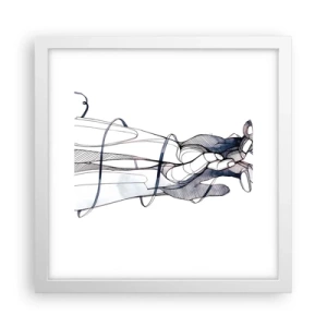 Affisch i vit ram - Smekningens studie - 30x30 cm