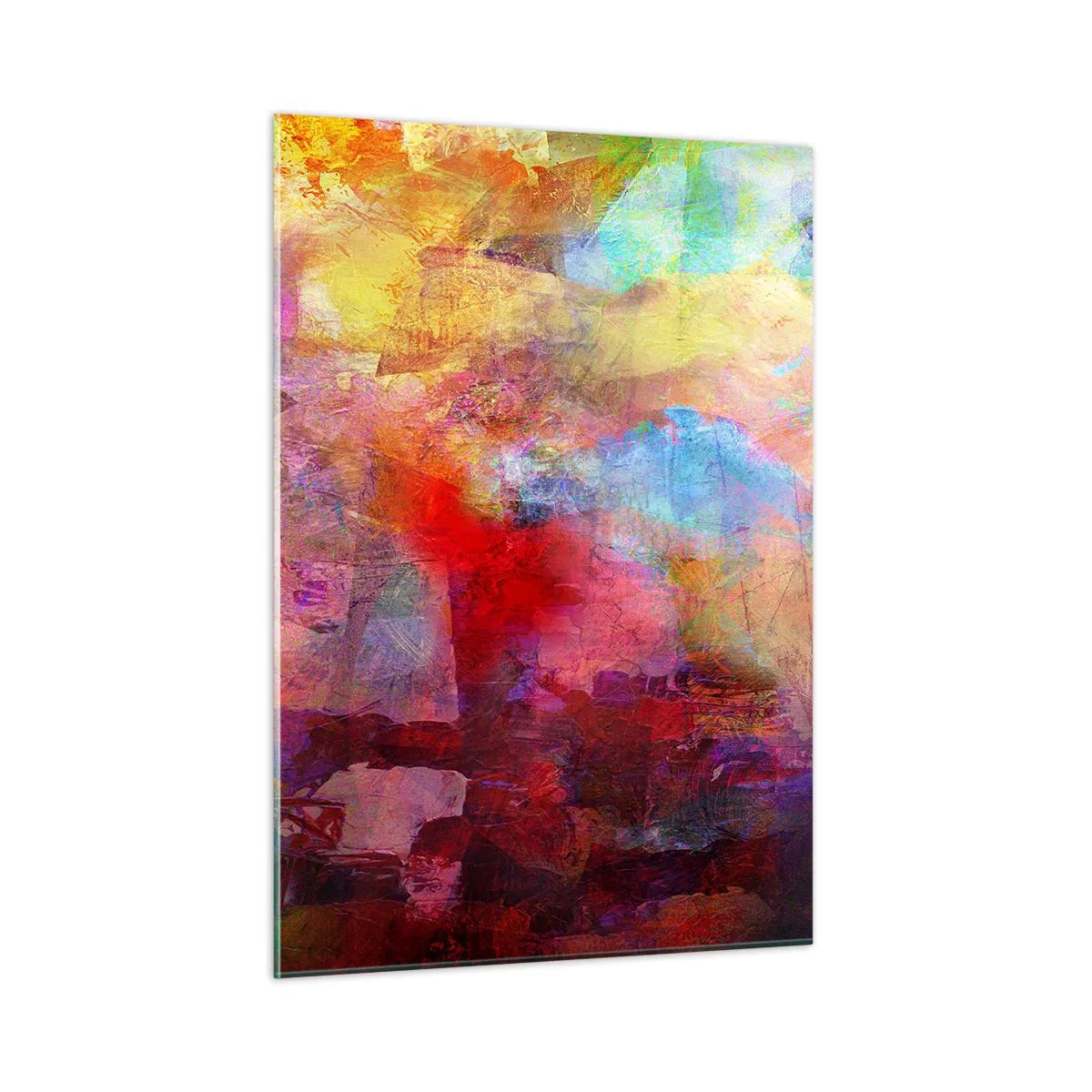 Glastavla - Bild på glas - Titta in i regnbågen - 50x70 cm