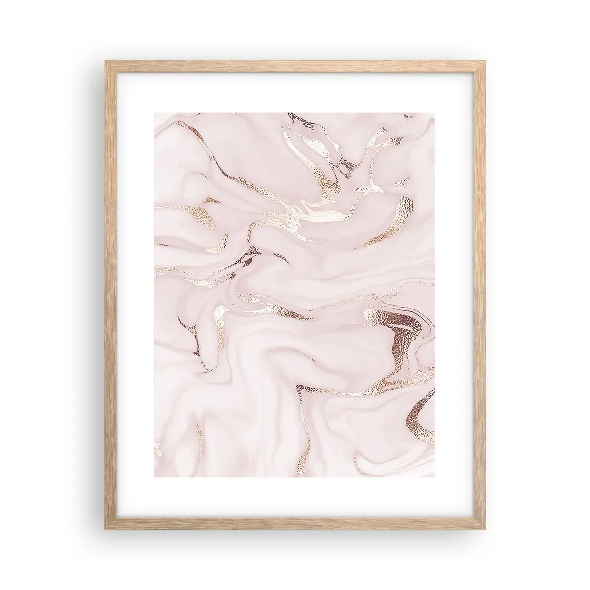 Affisch i ram av ljusek - Rosa raseri - 40x50 cm