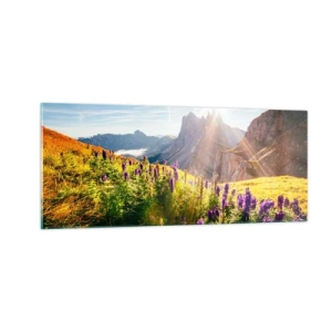 Glastavla - Bild på glas - Örternas hemliga liv - 100x40 cm
