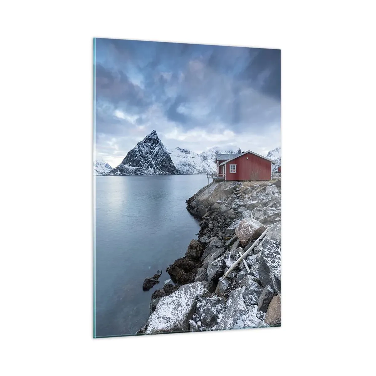 Glastavla - Bild på glas - Skandinavisk tillflyktsort - 50x70 cm