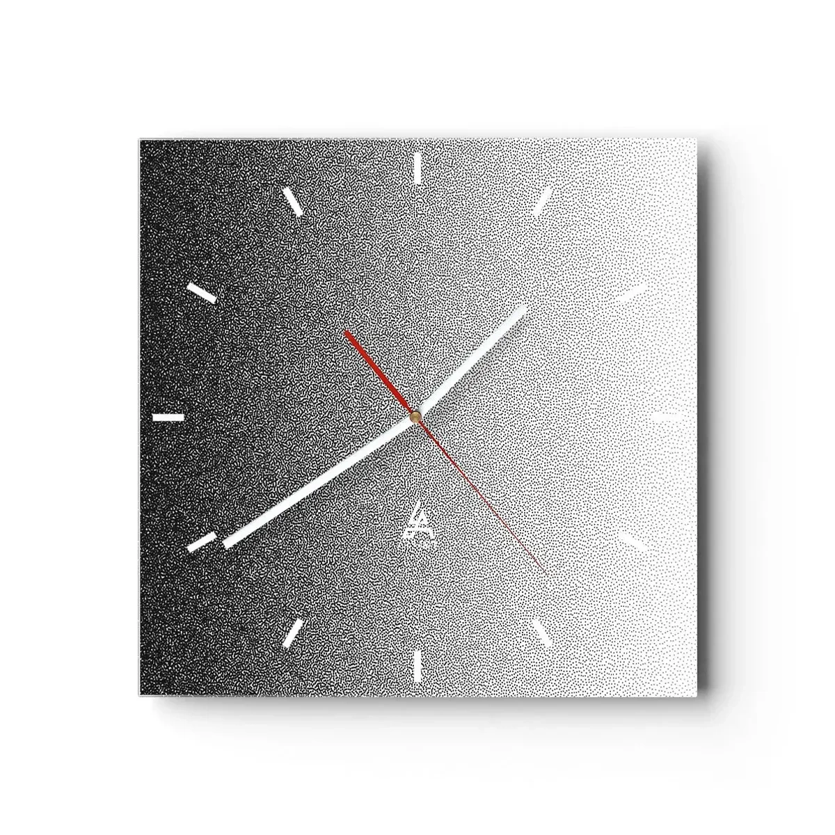 Väggklocka - Klocka på glas - Mot ljuset - 40x40 cm