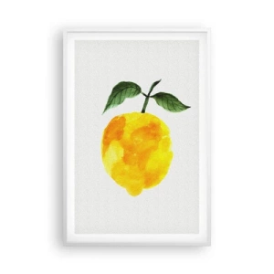 Affisch i vit ram - Hur man känner smaken av solen - 61x91 cm