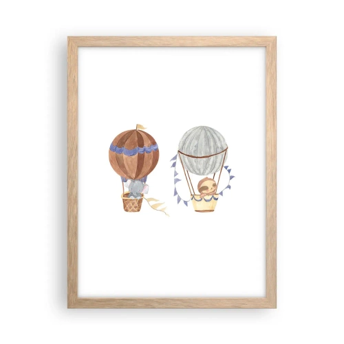 Affisch i ram av ljusek - Vänner på en resa - 30x40 cm