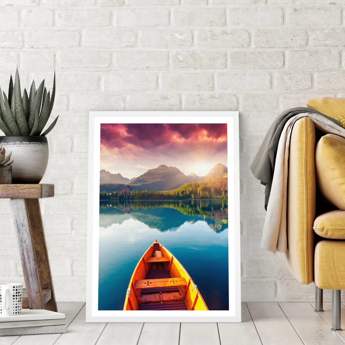 Affisch i vit ram - Ingenting mot naturen - 61x91 cm