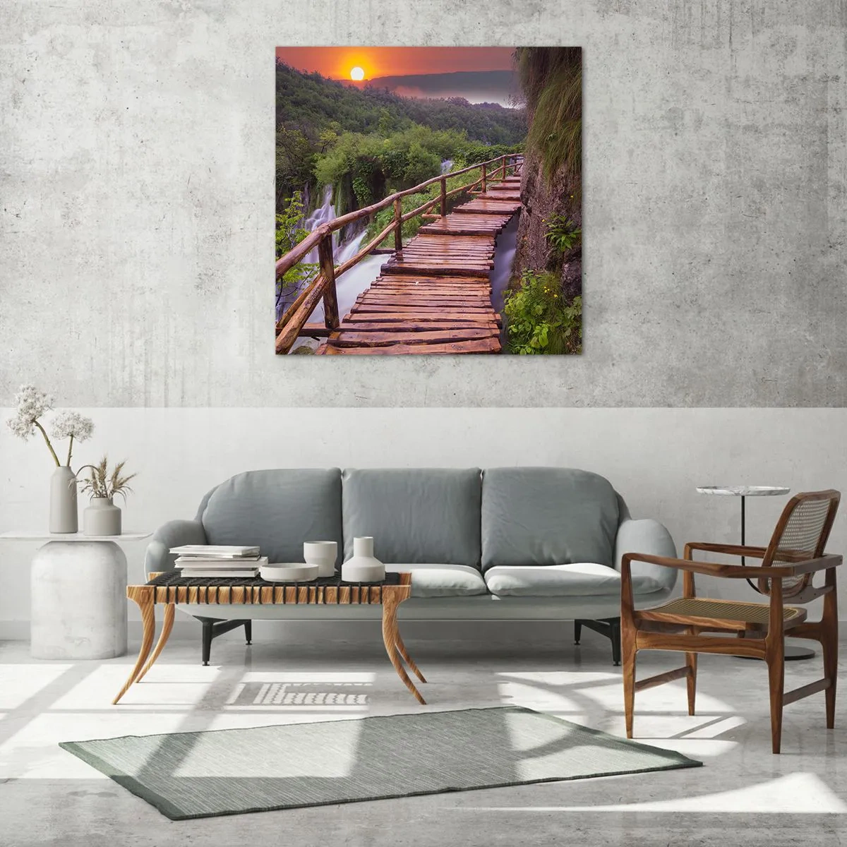 Glastavla - Bild på glas - Otrolig skönhet - 60x60 cm