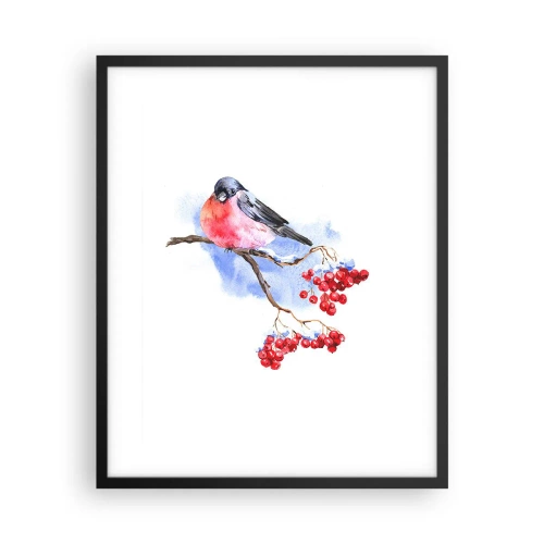 Affisch i svart ram - Vinter i färger - 40x50 cm