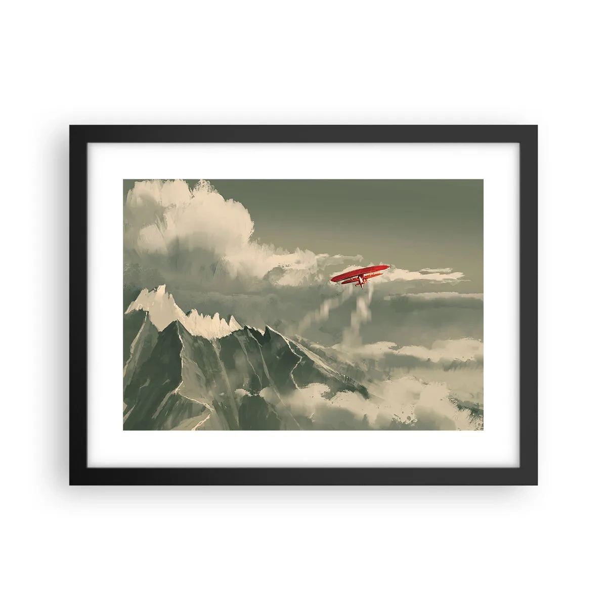 Affisch i svart ram - Orädd pionjär - 40x30 cm