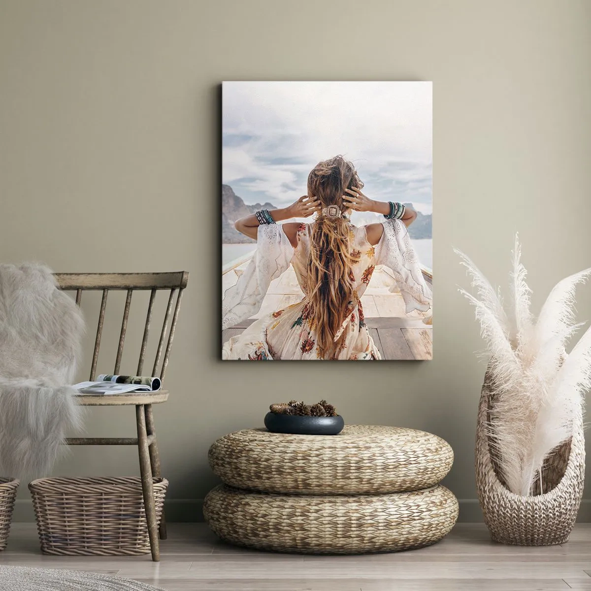 Canvastavla - Bild på duk - På väg mot lycka - 55x100 cm