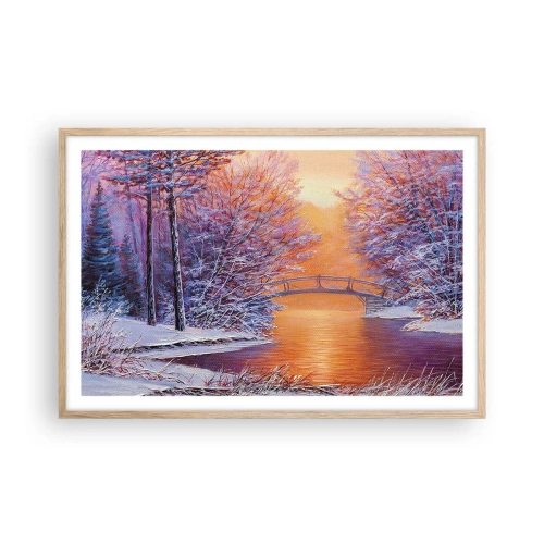 Affisch i ram av ljusek - Låt oss mötas här - 91x61 cm