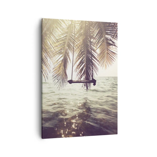 Canvastavla - Bild på duk - Gunga i molnen hur mycket du vill - 50x70 cm