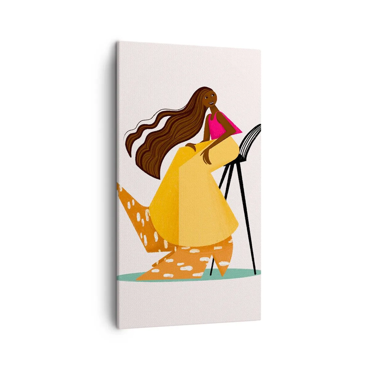 Canvastavla - Bild på duk - Modet är också kul - 45x80 cm