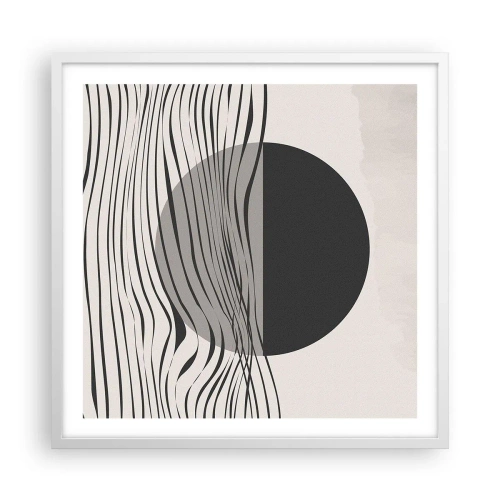 Affisch i vit ram - Halvdan komposition - 60x60 cm