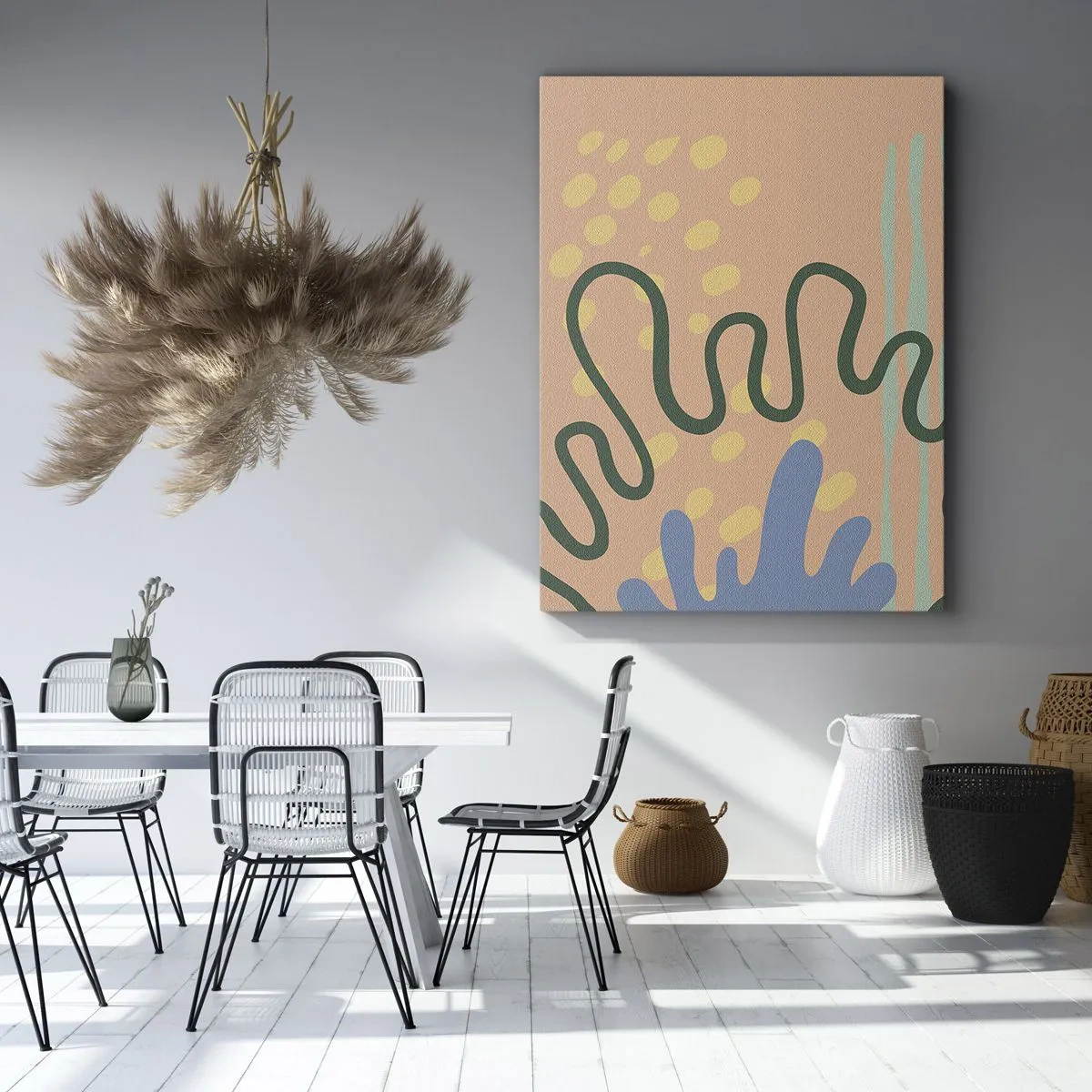 Canvastavla - Bild på duk - Abstraktion: naturens mångfald - 65x120 cm