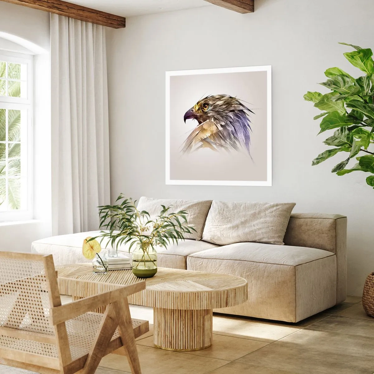 Affisch - En kämpes porträtt - 40x40 cm