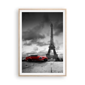 Affisch i ram av ljusek - Inte så länge sedan i Paris - 70x100 cm