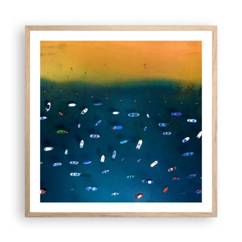 Affisch i ram av ljusek - Ett semesterspel - 60x60 cm
