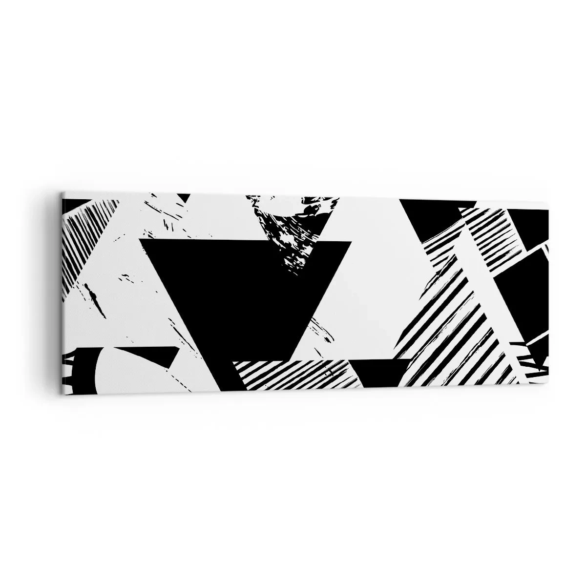 Canvastavla - Bild på duk - Det regnar trianglar - 140x50 cm