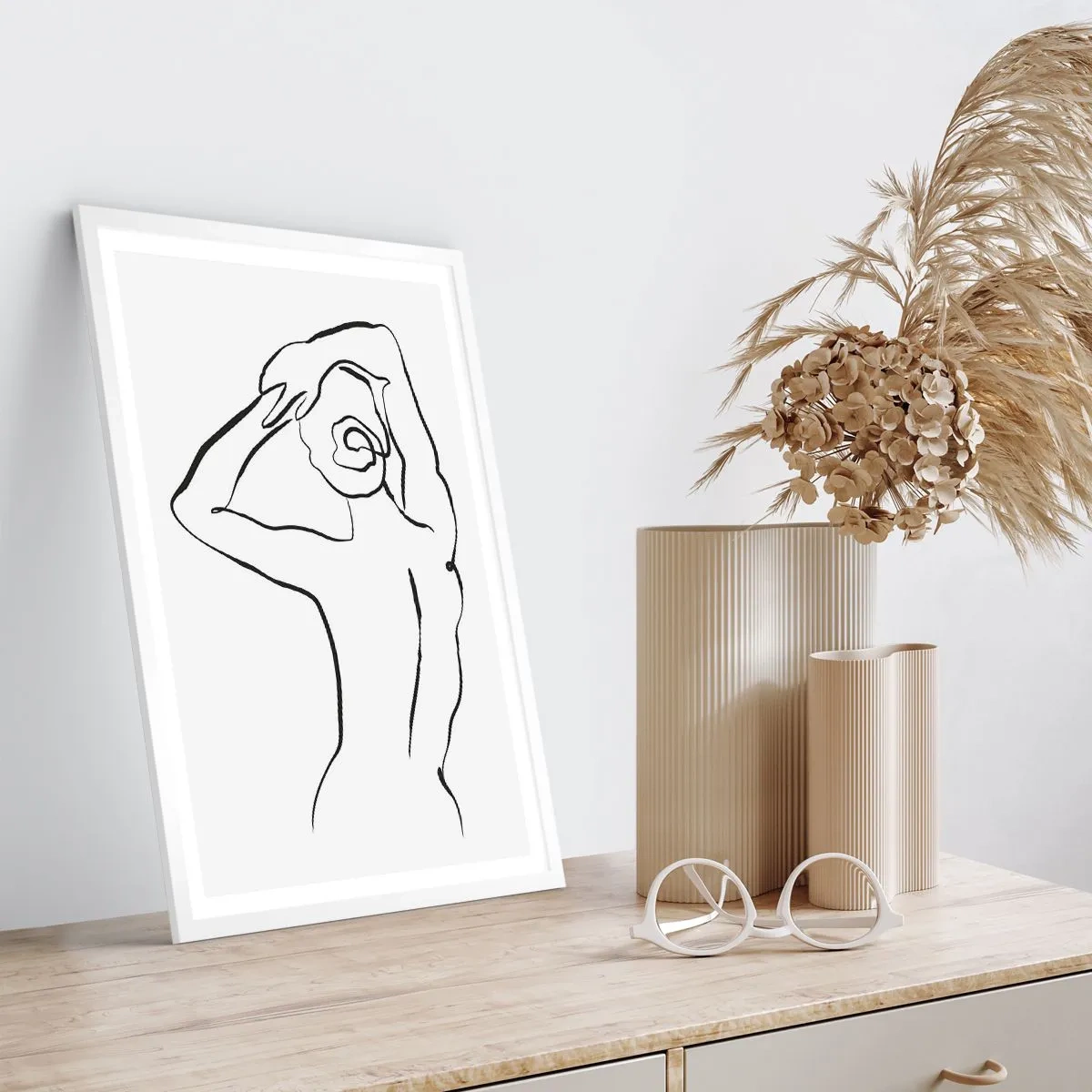 Affisch i vit ram - Akten på morgonen - 50x70 cm