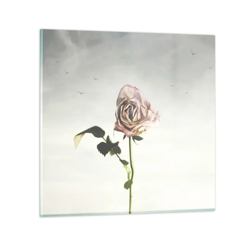 Glastavla - Bild på glas - Vårens välkomst - 30x30 cm