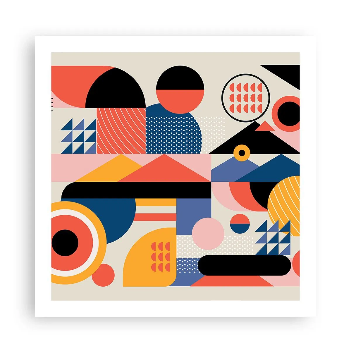 Affisch - Komposition: Lek - 60x60 cm