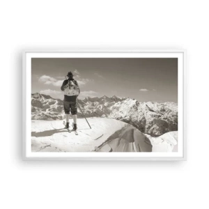 Affisch i vit ram - Och fjällen är samma - 91x61 cm