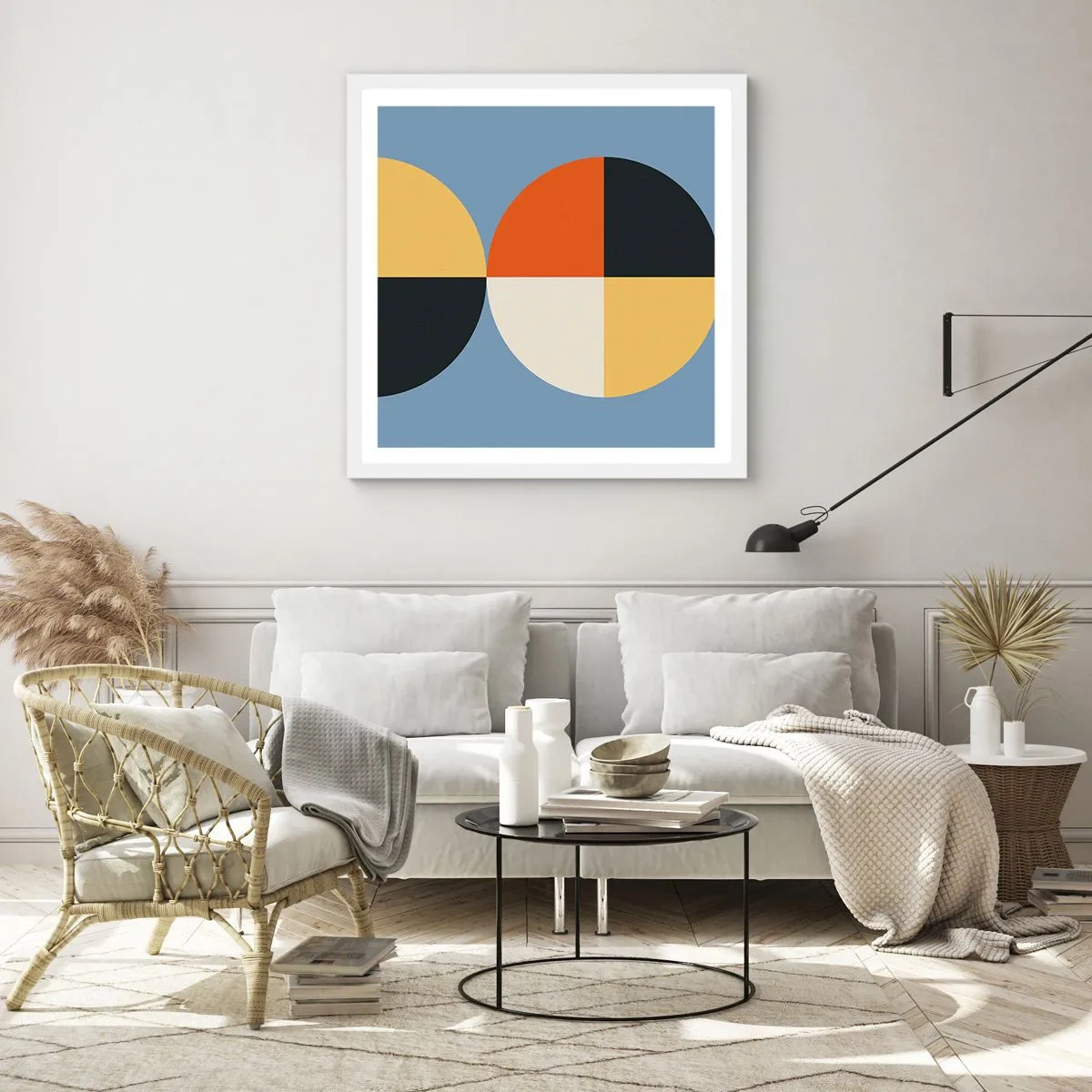 Affisch i vit ram - Titta och räkna - 50x50 cm