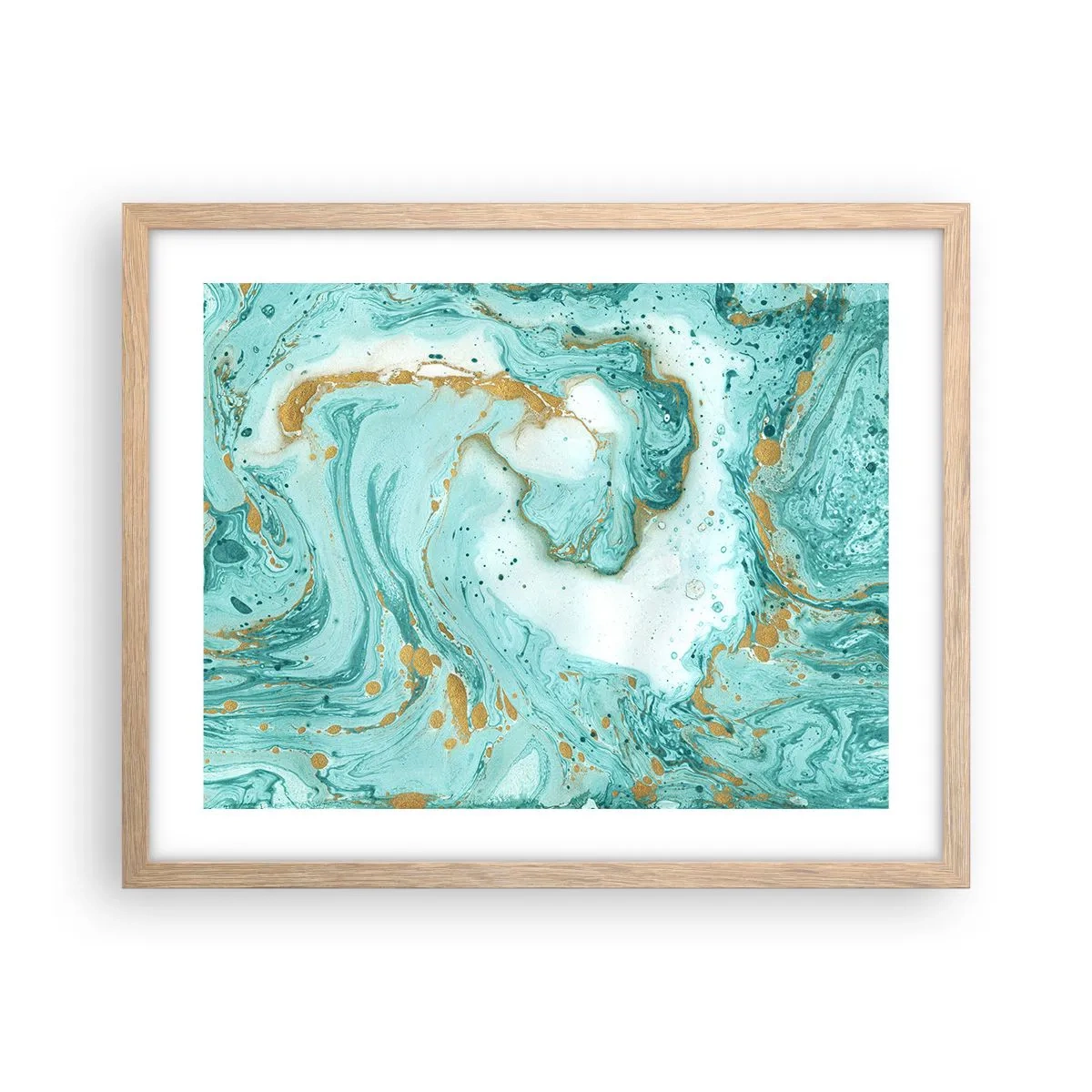 Affisch i ram av ljusek - Under stora vågen från Edo-tiden - 50x40 cm