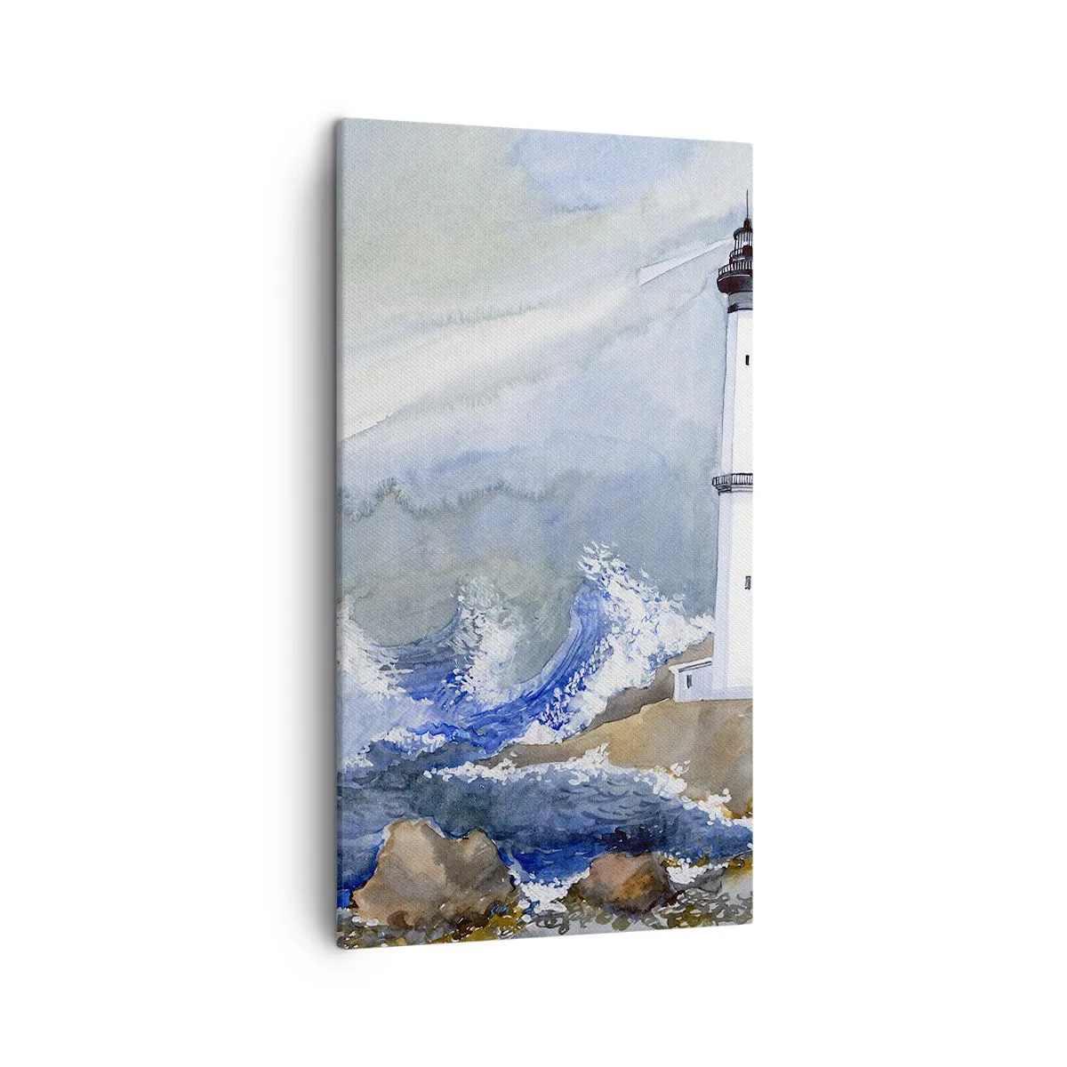 Canvastavla - Bild på duk - Mot mörkret och stormen - 45x80 cm