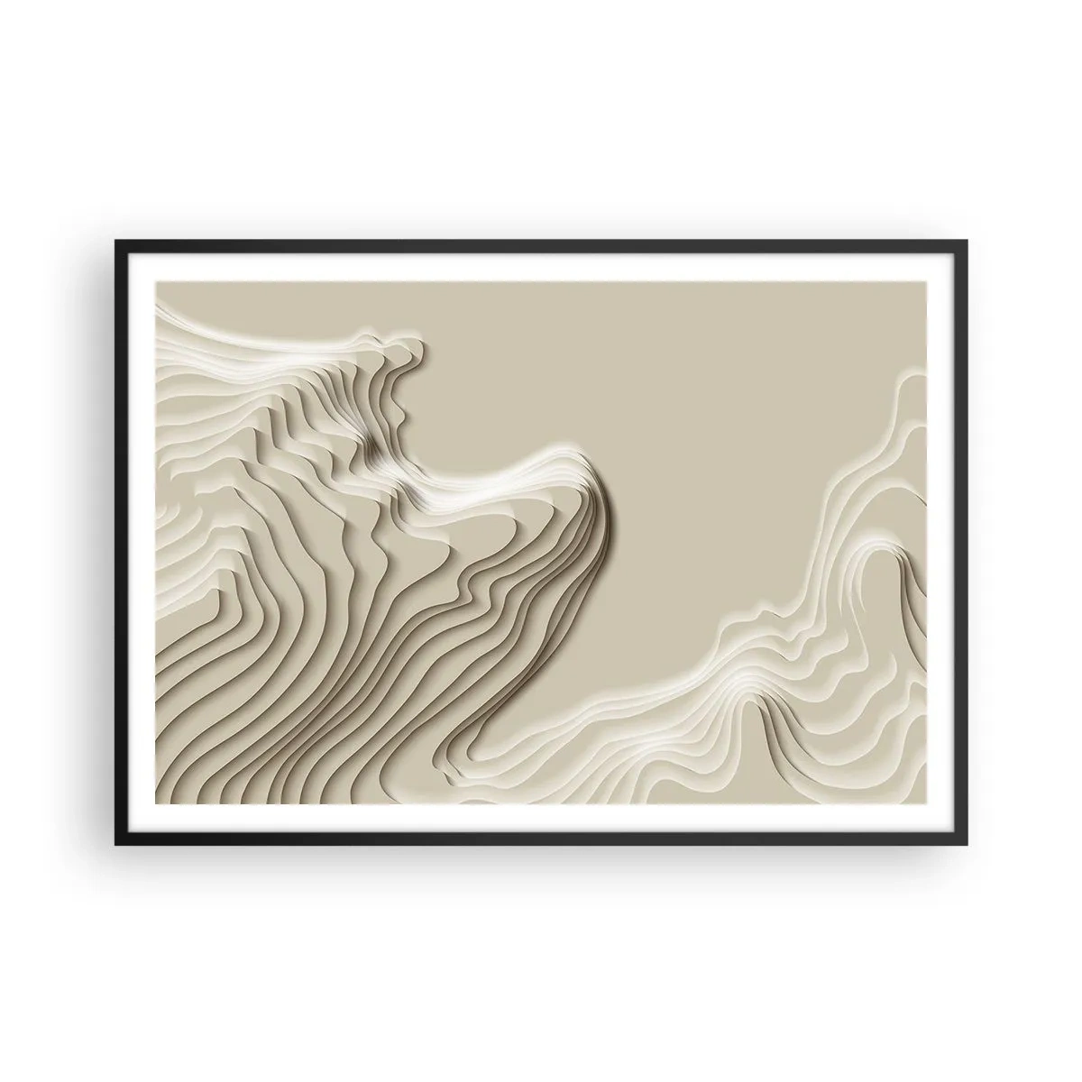 Affisch i svart ram - Konstens topografi - 100x70 cm