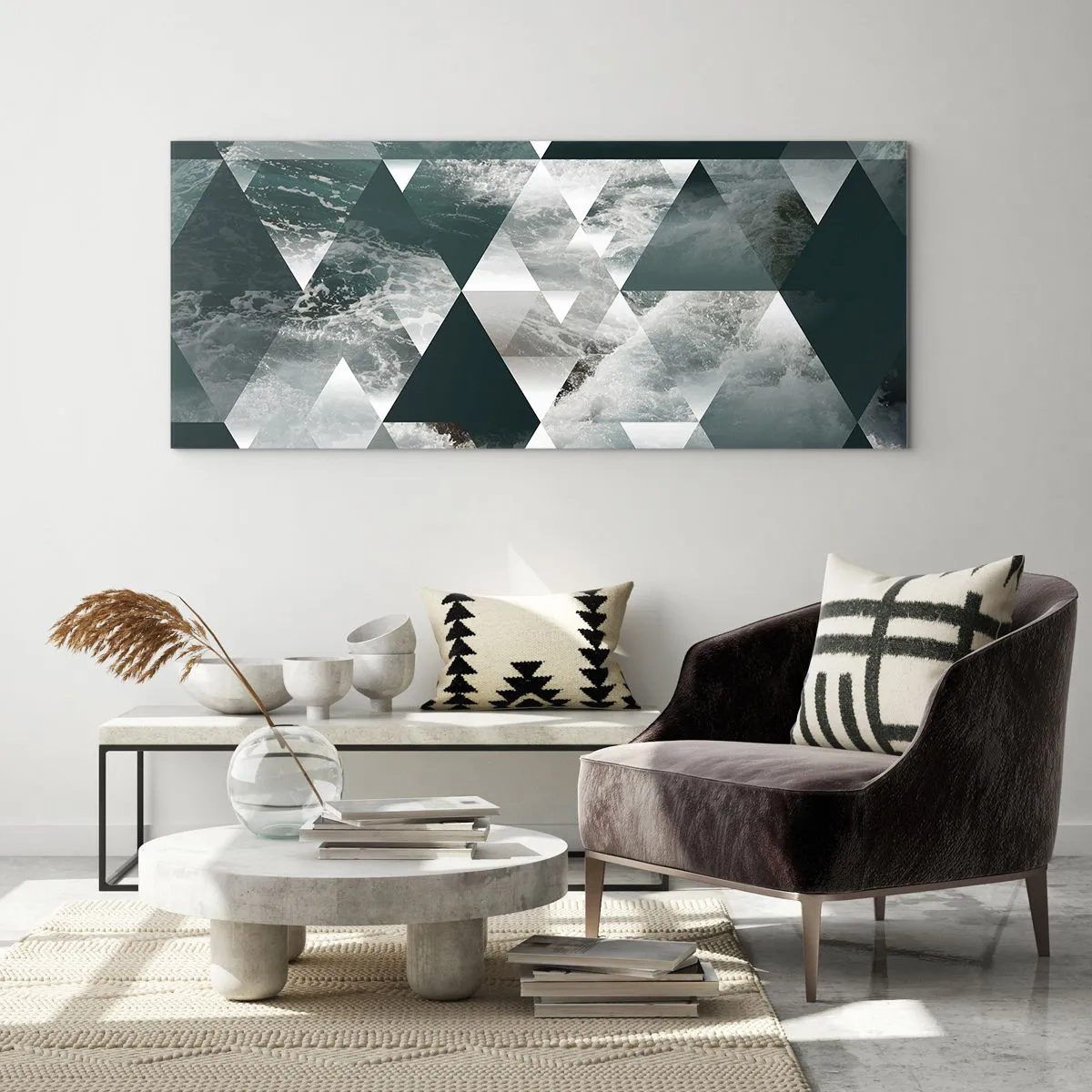 Glastavla - Bild på glas - Kristallperspektiv - 160x50 cm