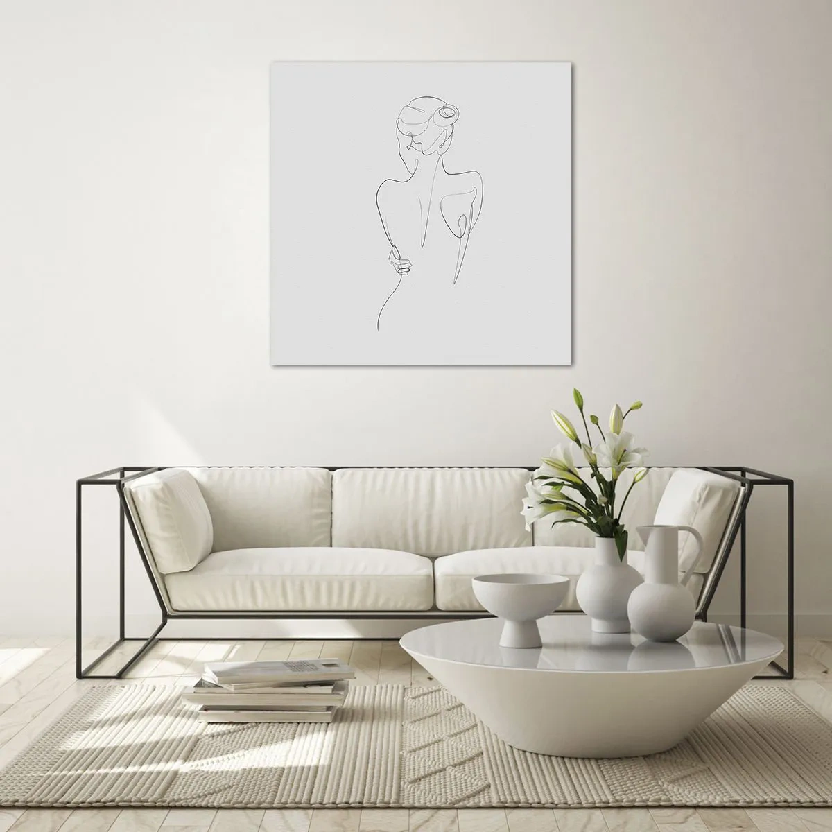 Glastavla - Bild på glas - Kroppens musik - 70x70 cm