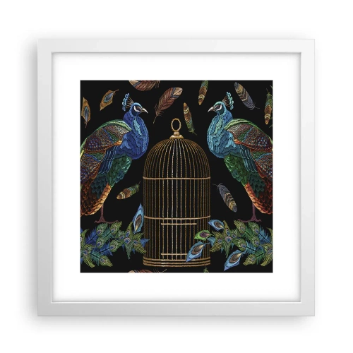 Affisch i vit ram - I kungliga kläder - 30x30 cm