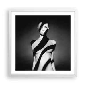 Affisch i vit ram - I skenet och i skuggan - 50x50 cm