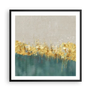 Affisch i svart ram - Den gyllene gränsen - 60x60 cm