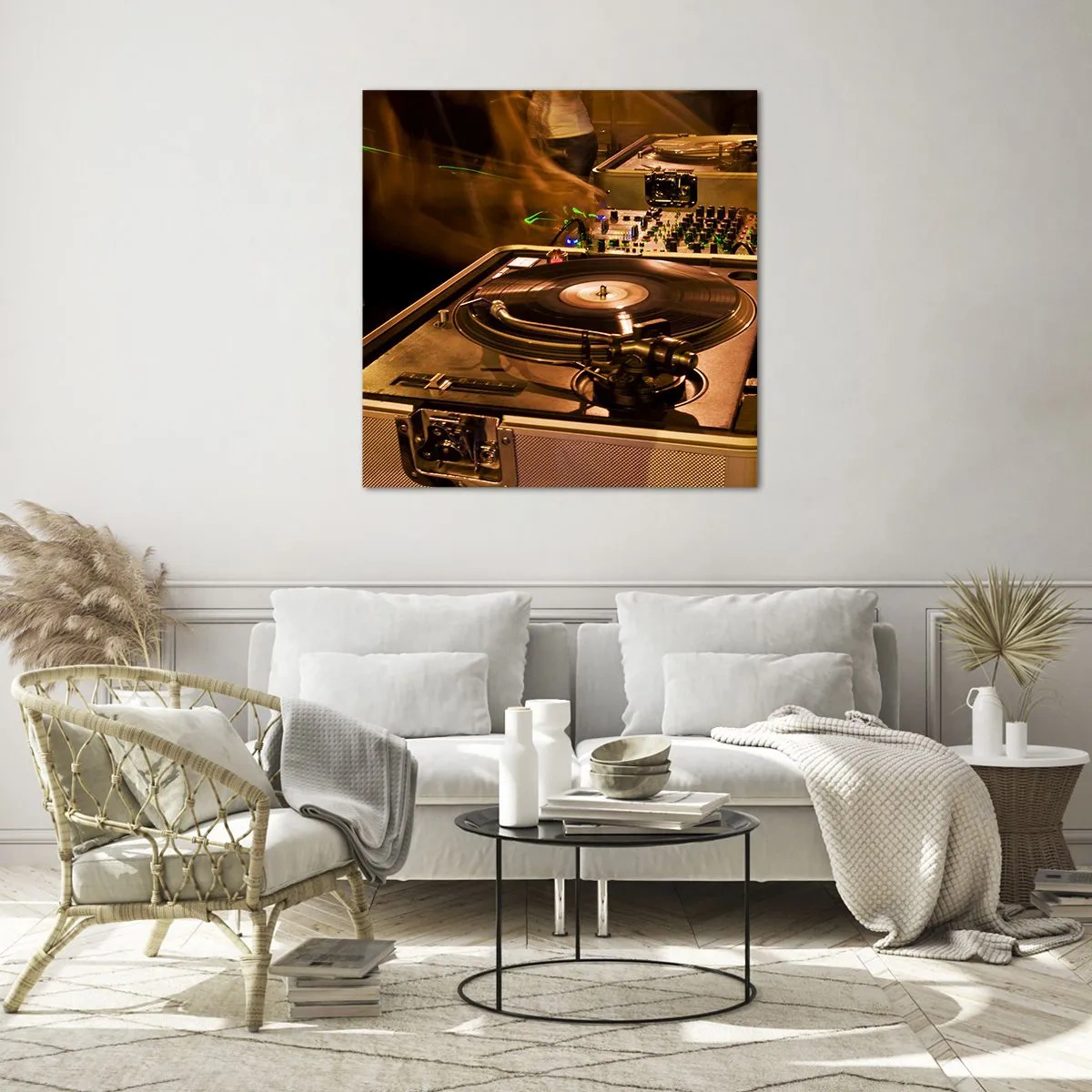 Glastavla - Bild på glas - Känner du kraften? - 70x70 cm