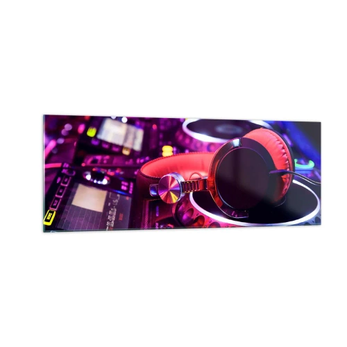 Glastavla - Bild på glas - Innan partyt startar - 140x50 cm