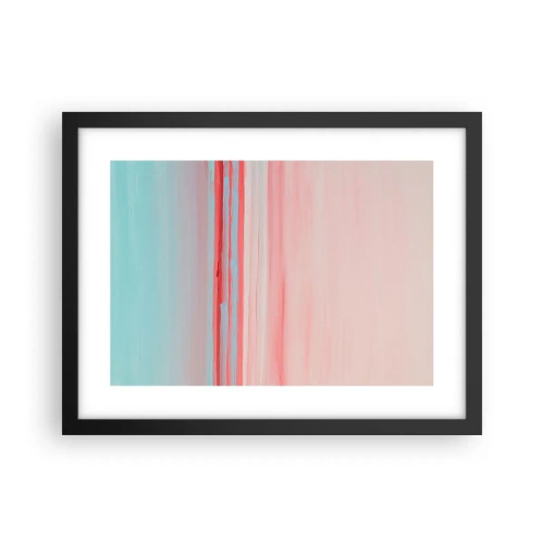 Affisch i svart ram - Abstraktion i gryningen - 40x30 cm