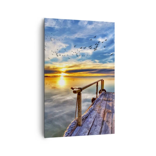 Canvastavla - Bild på duk - Vinden lägger sig - 80x120 cm