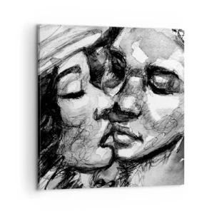 Canvastavla - Bild på duk - Ett ömt ögonblick - 60x60 cm