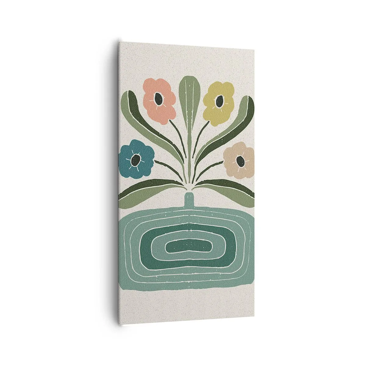 Canvastavla - Bild på duk - Symmetrisk bukett - 65x120 cm