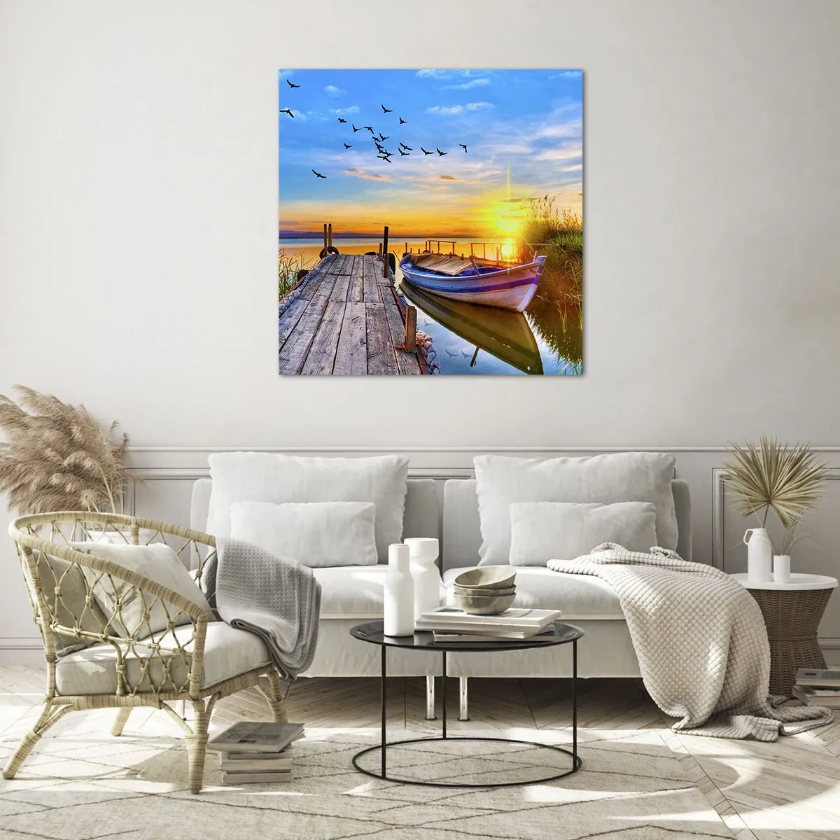 Glastavla - Bild på glas - Adjö, vi ses imorgon - 70x70 cm