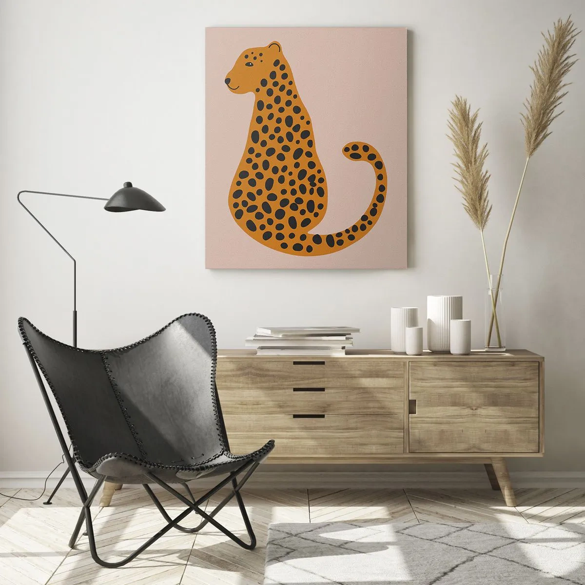 Glastavla - Bild på glas - Pantermönster är inne - 50x70 cm