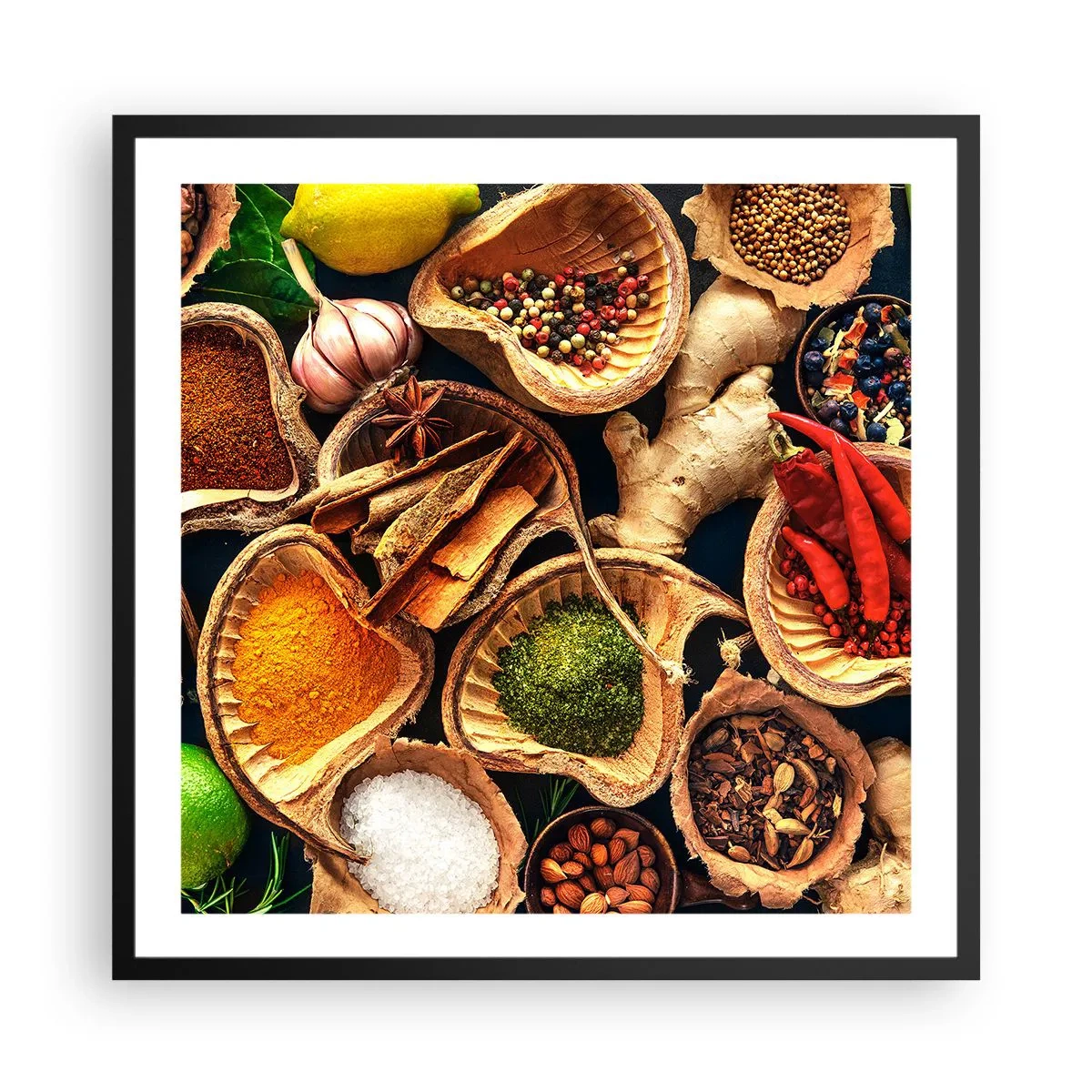 Affisch i svart ram - Ta vad du vill - 60x60 cm