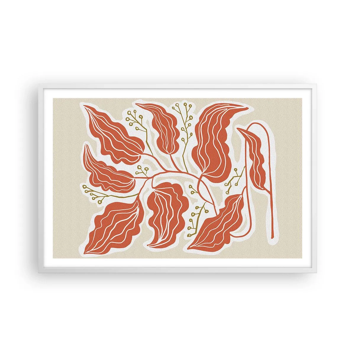 Affisch i vit ram - Folkligt och naturligt - 91x61 cm
