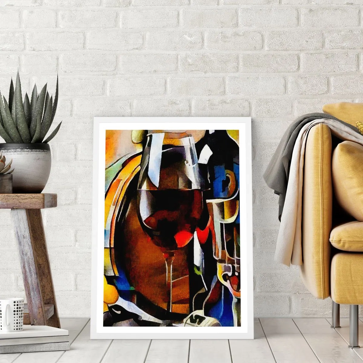 Affisch i vit ram - Så blir världen färgglad - 50x70 cm