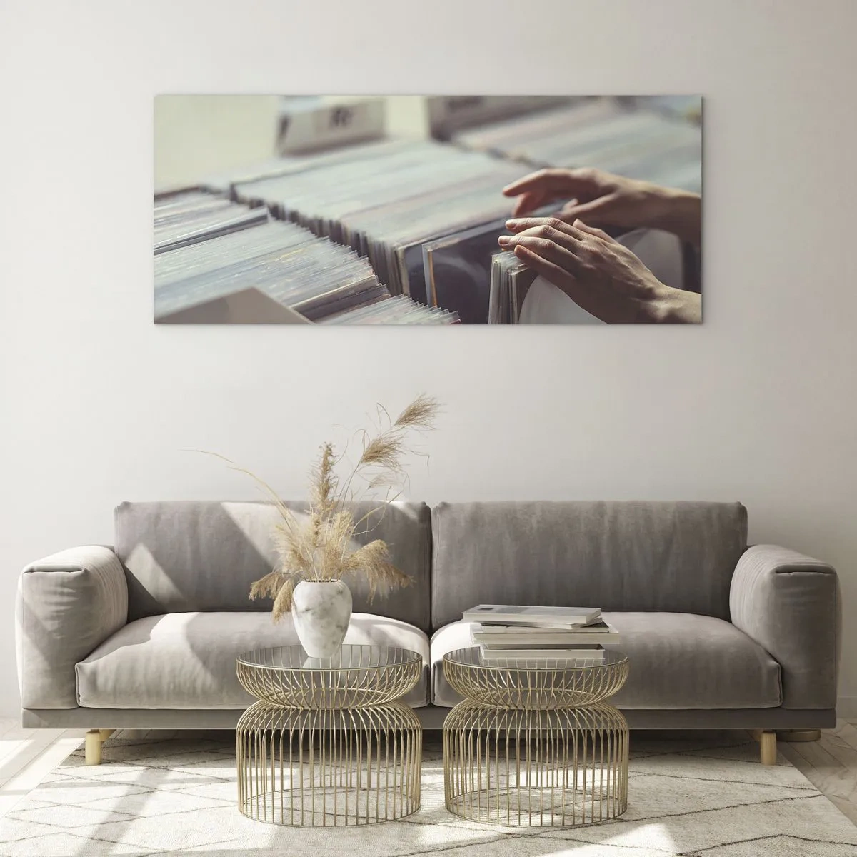 Glastavla - Bild på glas - I jakten efter känslor - 160x50 cm